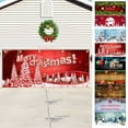 thumbnail image 3 of Large Merry Christmas Holiday Banner Garage Door Mural Winter Snowman Santa Scene Outdoor Indoor Decorative Wall Sticker, 3 of 6