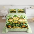 thumbnail image 2 of Feelyou Western Gnome Kids Queen Comforter Set, Lucky Shamrock Bedding Comforter Set, 3pcs, 2 of 8