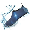 thumbnail image 6 of Men and Women a Slip On Barefoot Quick-Dry Beach Aqua Yoga Water Shoes (Light Shine/Navy, 11-12 Women/9.5-10 Men), 6 of 8