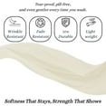 thumbnail image 5 of Amay Premium Organic Cotton Flat Sheet, 500 Thread Count Luxury Top Sheet, Cooling & Durable Bedding Sheets, Texas King, Ivory(110" x 125") 1 Piece, 5 of 7