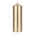 thumbnail image 2 of Mega Candles 1 pc Unscented Gold Dome Top Round Pillar Candle, Hand Poured Premium Wax Candles 3 Inch x 9 Inch, Home Décor, Wedding Receptions, Baby Showers, Birthdays, Celebrations, Party & More, 2 of 2