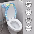 thumbnail image 3 of HELLHERO Colorful Tie-Dye Patterns Bathroom Seat Covers, Stays in Place Dustproof Polyester Toilet Seat Covers Set, 3 of 8