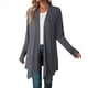 thumbnail image 2 of Chaqueta Informal de Cuartos y Abertura Frontal para Mujer, Abrigo Ligero y Moderno con Abertura Frontal. Gris Oscuro L, 2 of 9