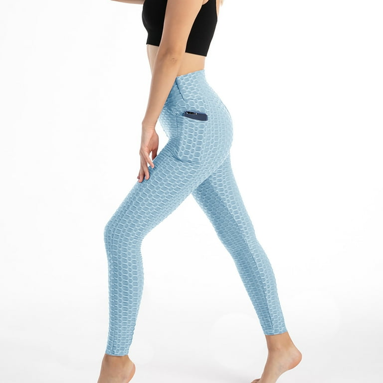 SincereX Ladies Yoga Pants Yoga Pants Clearance Solid Color Pant Womens Stretch Yoga Leggings Fitness Running Gym Sports Full Length Active Pants Sky Blue S Walmart