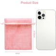 thumbnail image 2 of 100pcs Organza Bags, Pink 4''x4.72''(10x12cm) Satin Drawstring Organza Pouch Wedding Party Favor Gift Bag Jewelry Watch Bags, 2 of 14