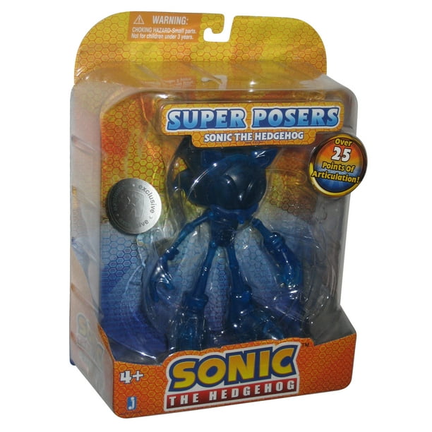 Sonic The Hedgehog Super Posers Jazwares Blue Clear Toy Figure (Toys