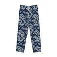 thumbnail image 6 of Uemuo Dragon Pattern Men's Wide Leg Palazzo Lounge Pants with Pockets Light Weight Loose Comfy Casual Pajama Pants-Small, 6 of 9