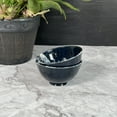 thumbnail image 4 of 2 pcs Oriental Wave Design Blue Ceramic Small Rice Bowl, 4 of 5