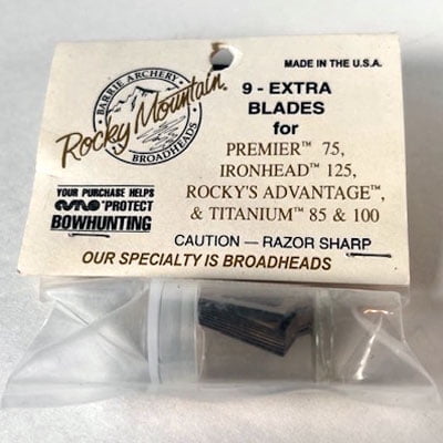 "Barrie Archery Rocky Mountain Replacement Broadhead Blades  - 75 -125 grains