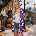 thumbnail image 2 of Towmus Women Halloween Long Sleeve Cardigan Cute Print Knitting Cardigan Long Sleeve Open Front Knitted Sweater Outwear Coat Tops, 2 of 6