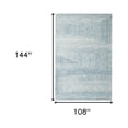 thumbnail image 5 of HomeRoots 533589 9 x 12 ft. Blue Wool Abstract Hand Tufted Rectangle Area Rug, 5 of 5