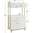 thumbnail image 5 of BarberPub Utility Cart with Storage Drawer, Salon Trolley Cart with Shelves, 5 of 9