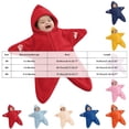 thumbnail image 3 of Takafot Baby Starfish Onesie Zipper Hooded Star Suit Newborn Outfit Newborn Romper, Infant Footie Jumpsuit Winter Warm Outfits, 3 of 5