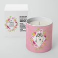 thumbnail image 2 of Caroline's Treasures Husky Sibérien Fleurs Roses 10 oz Pot de Soja Décoratif-Bougies, 2 of 2