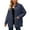 Blue, variant on UJNDER Elegant Plus Size Long Overcoat for Warm Winter Trench Outerwear with Pockets Comfortable Casual Fashion Jacket Classic Design Versatile All Season Wear Long Coat Women Black M