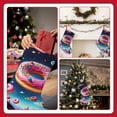thumbnail image 7 of Lsque 18 Inches Starry Sky Colorful Donut Pattern Christmas Stockings Hanging Ornaments,Knitted Xmas Fireplace Hanging Stocking,Holiday Decoration, 7 of 7