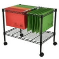 thumbnail image 3 of IVV Single Tier Metal Rolling Mobile File Cart 23.6 X 12.6 X 18" Black, 3 of 6