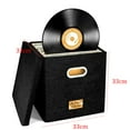 thumbnail image 4 of Stackable Vinyl Record Organizer - Record Album Storage Holds 50+ Lp Records, Lp Record Storage Organizer With Lid, Vinyl Record Moving Case-Black, 4 of 5