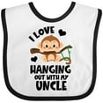 thumbnail image 3 of Inktastic Monkey I Love Hanging out with My Uncle Boys or Girls Baby Bib, 3 of 4