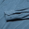 thumbnail image 4 of POINTERTECK Men Button Down Shirts Cual Long Sleeve Lapel Collar Solid Color Slim Fit Corduroy Tops for Autumn, 4 of 7