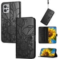 thumbnail image 2 of Wallet Case for Motorola Moto G Power 5G 2023 Case with Card Holder,Sunflower Pattern Leather Phone Case with Kickstand Magnetic Shockproof Cover for Moto G Power 5G 2023 Black Sunflower, 2 of 16