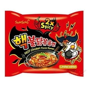 NineChef Bundle - Samyang Spicy Chicken Stir Fried Noodles Ramen (2x Spicy Buldak x 1 small bag)  1 NineChef ChopStick