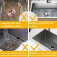 thumbnail image 4 of Eummy Silicone Sink Protector, Heat-Resistant Kitchen Sink Mat, Anti-Slip Sink Mat Grid Sink Drain Center for Home Kitchen Countertop, 26×14inch, 4 of 8