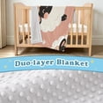 thumbnail image 4 of 31"x41" Super Soft Blanket with Double Layer Dotted Backing Cozy Dotted Fleece Blanket for 6M-5Y, Pink-sheep Printed, 4 of 8