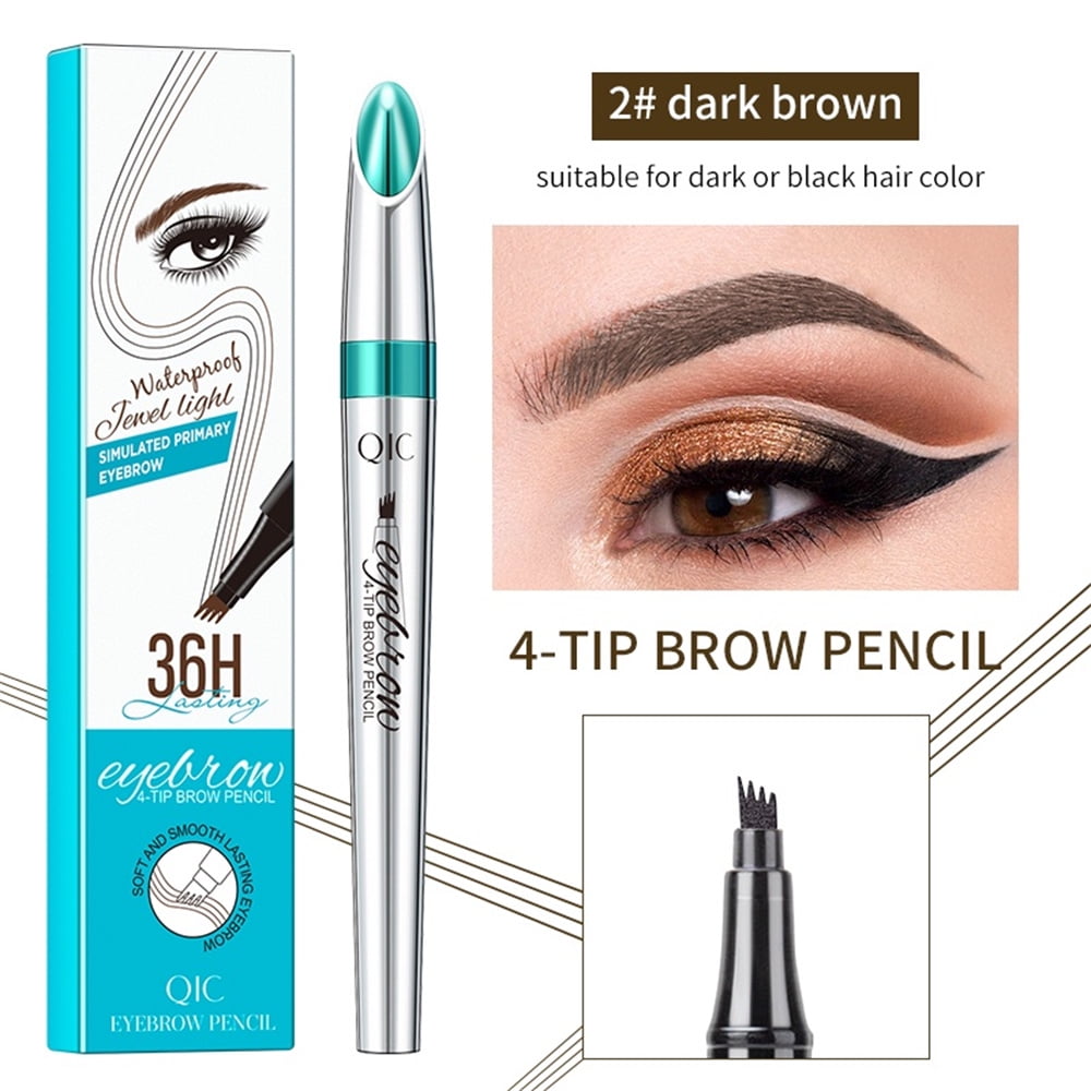 QIC Eyebrow Pencil Tattoo Eyebrow Pen With Fork Tip Brow Gel Ink Pen