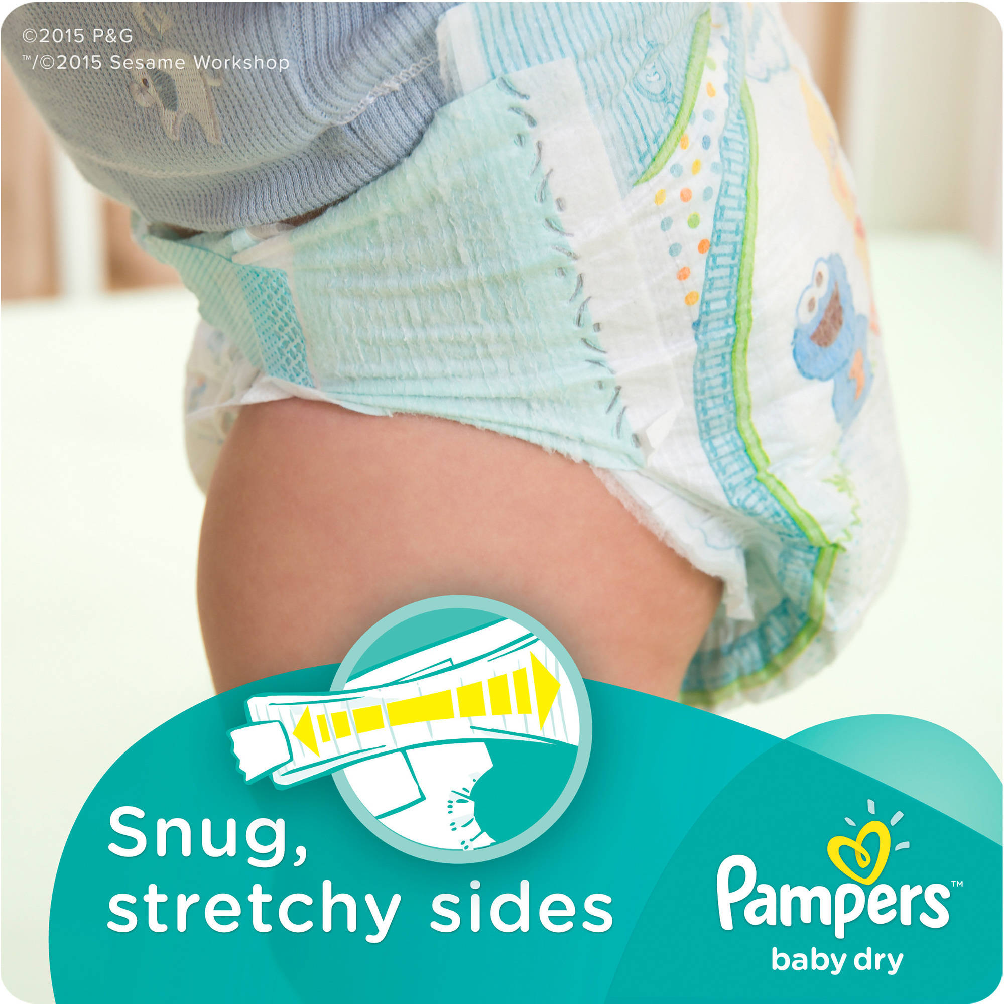 Pampers Baby Dry Diapers, Huge Pack, Size 1, 198 Diapers - image 4 of 8