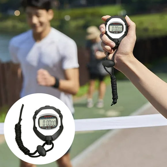 Digital Stopwatch Timer Sports Stopwatch Or Lap Split Memory Second Timing Large Backlight LCD Workout Timer Battery Operated Desk Timer Toddler Timer Kitchen Timers for Seniors with Hours And Minutes