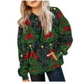 thumbnail image 1 of Ensemble Graphique Vert Lime Garçon Fille Garçon Col Rond Sweat à Capuche Manches Longues Joyeux Noël Décontracté Automne Hiver 2025 Tendance Coupe Régulière 4 Ans, 1 of 6