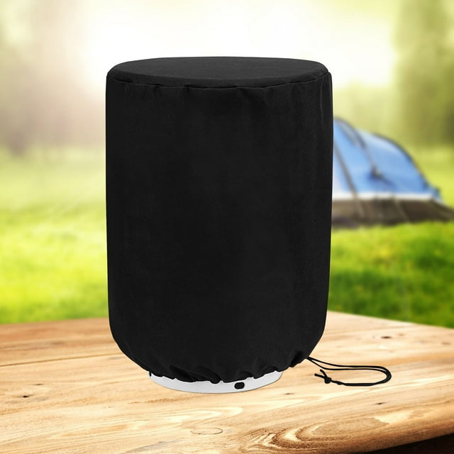 LOLIPPYY Housse de Chauffage Extérieur Noire Protection UV Tissu Oxford pour Camping 1 Paquet