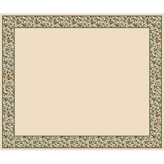 Milliken Design Center Area Rug MARRAKESH OPAL Marrakesh Opal Bordered Petals 2' 4" x 11' 8" Runner