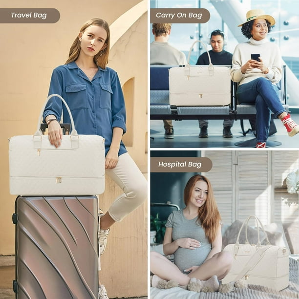 Bolsa de viaje LOVEVOOK para mujer de 40 litros con compartimento