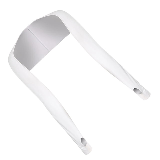 BRIGHTFUFU 1Pack Non Slip Arm Sleeve For Sun Protection White Spandex For Cycling