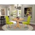 thumbnail image 4 of East West Furniture Antique 3-piece Wood Dining Set in Oak/Autumn Green, 4 of 4