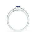 thumbnail image 2 of ANGARA Natural Round Blue Sapphire Solitaire Bypass Engagement Ring in 14K White Gold for Women (Size-4mm) | September Birthstone, Anniversary, Jewelry Gift for Women | Natural Blue Sapphire Ring, 2 of 9
