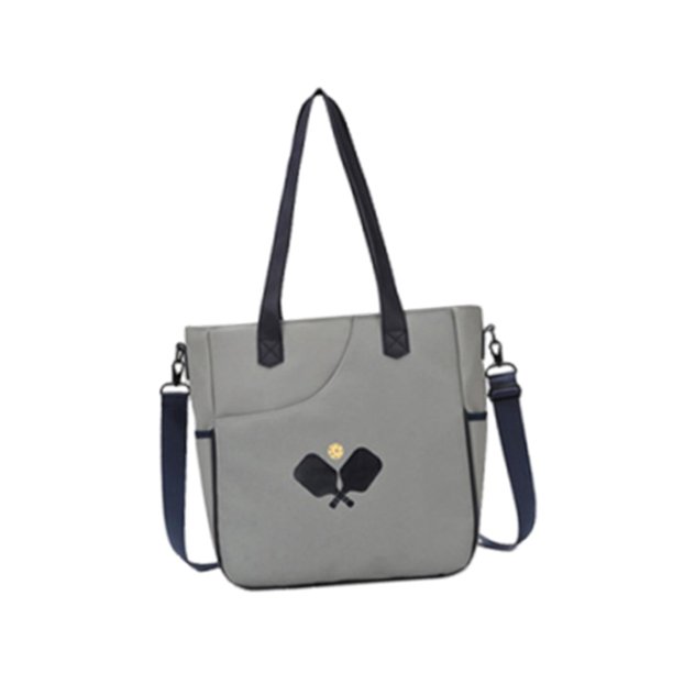 Bolsa de mano para Pickleball, bolsa para raqueta de tenis para hombres y mujeres, impermeable, práctica, ligera, para deporte. Gris