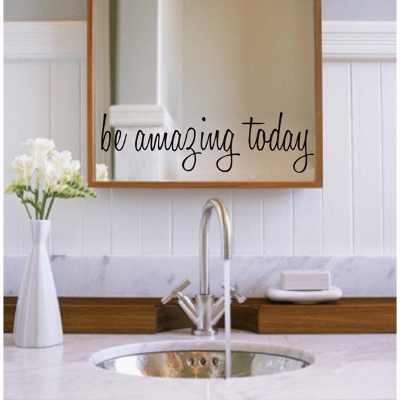 Vadktai Wall Decals Stickers Inspirational Be Amazing Today Vinyl Positive Wall Saying Peel and Stick Motivational Quotes Decal for Home Bedroom Living Room Decor Decoration