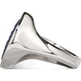 thumbnail image 3 of Stainless Steel Polished With Blue Druzy Stone Ring (Size 6) Made In China sr421-6, 3 of 5