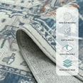 thumbnail image 5 of Dwelke Vintage Area Rug Floral Rugs Soft Bedroom Carpet for Living Room Home Decor,5'x8',Beige, 5 of 6
