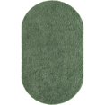 thumbnail image 1 of Unique Loom Everyday Shag Plush Area Rug 5' x 8' Oval in Green, 1 of 1