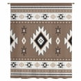 thumbnail image 2 of Brown Boho Sheer Curtains 96 Inches Long, Farmhouse Aztec Southwest Ethnic Geometric Light Filering Curtains, Privacy Drapes Simi Floor to Veiling Curtain for Living Room Large Window Treatment, 2 of 9