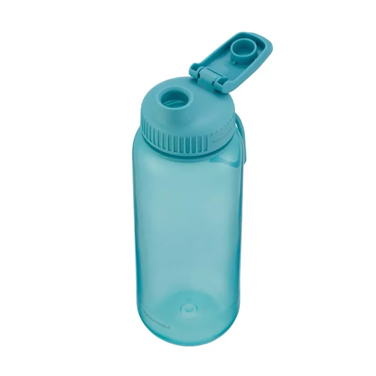 Rubbermaid Essentials 32oz Blue Plastic Water Bottle with Chug