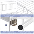 thumbnail image 5 of Yaheetech Metal Platform Bed Frame with Headboard and Footboard, Full Size, White, 5 of 7