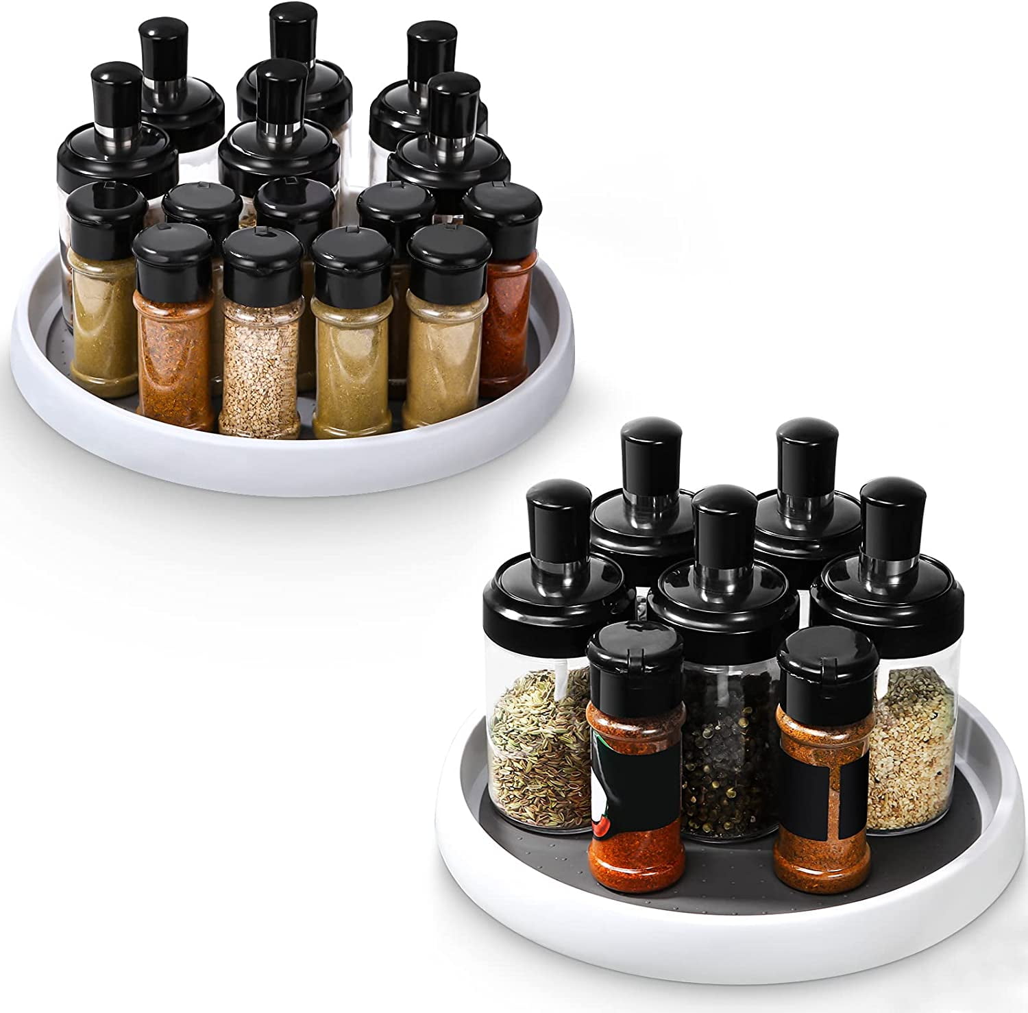Tianlu Set of 2 Spice Carousel Spice Spice Rack Kitchen Spice