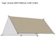 thumbnail image 5 of Greeniant Toldo parasol Toldos para el hogar Protector solar Hamaca Camping al aire libre Viajes Pesca Picnic Carpa Refugio Accesorios carpas Caqui 3x3meter, 5 of 6