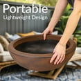 thumbnail image 3 of Sunnydaze Weather-Resistant Polyresin Double-Walled Percival Outdoor Flower Pot Planter - 20.75" - Rust - 2pk, 3 of 10