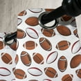 thumbnail image 3 of Ambesonne American Football Grommet Curtain, Rugby Balls, 50" x 96", Caramel Ruby White, 3 of 6